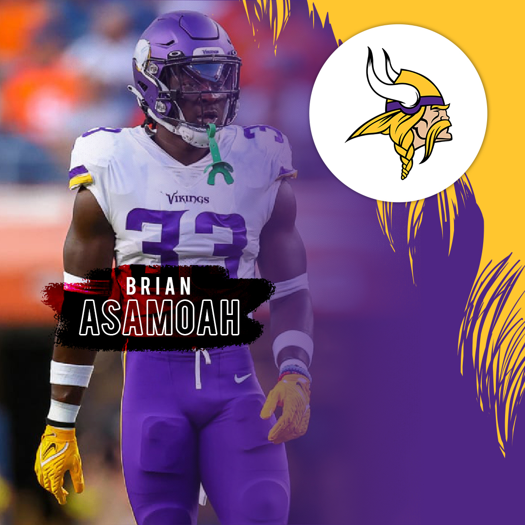 Brian Asamoah taken No. 66 overall by the Minnesota Vikings in the 2022 NFL  draft