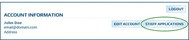 Account Information Screenshot